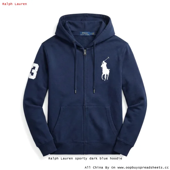 Ralph Lauren sporty dark blue hoodie