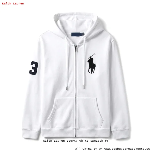 Ralph Lauren sporty white sweatshirt
