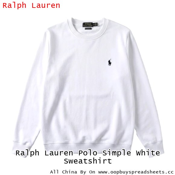 Ralph Lauren Polo Simple White Sweatshirt