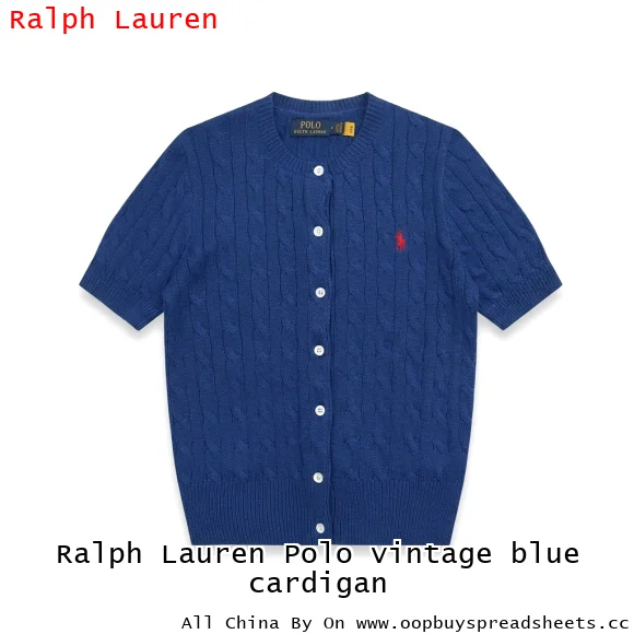 Ralph Lauren Polo vintage blue cardigan