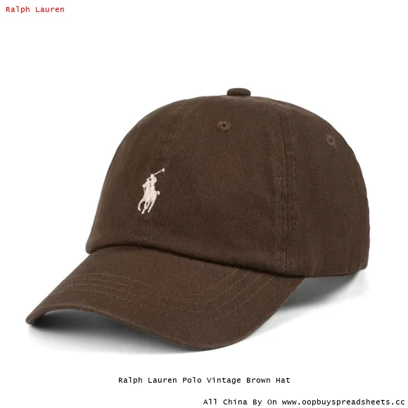Ralph Lauren Polo Vintage Brown Hat