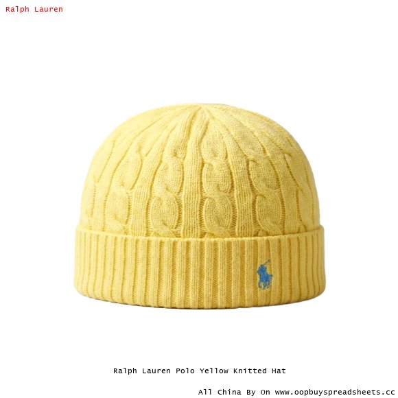 Ralph Lauren Polo Yellow Knitted Hat