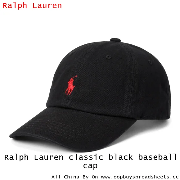 Ralph Lauren classic black baseball cap