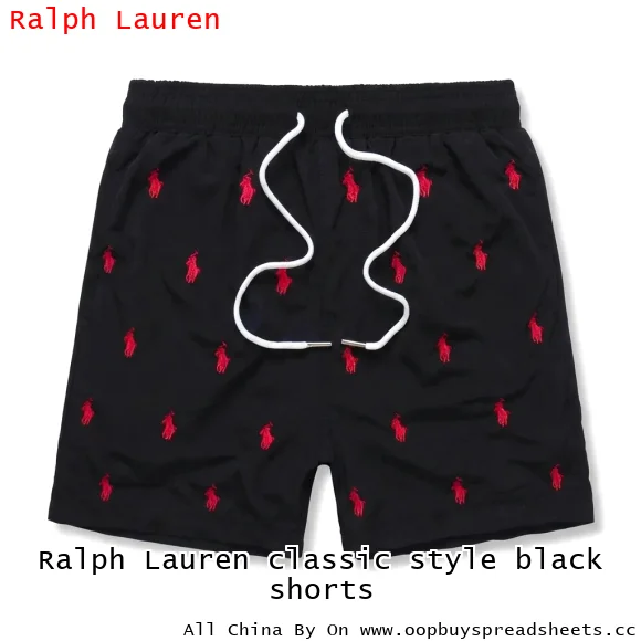Ralph Lauren classic style black shorts