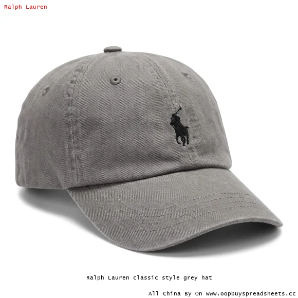 Ralph Lauren classic style grey hat