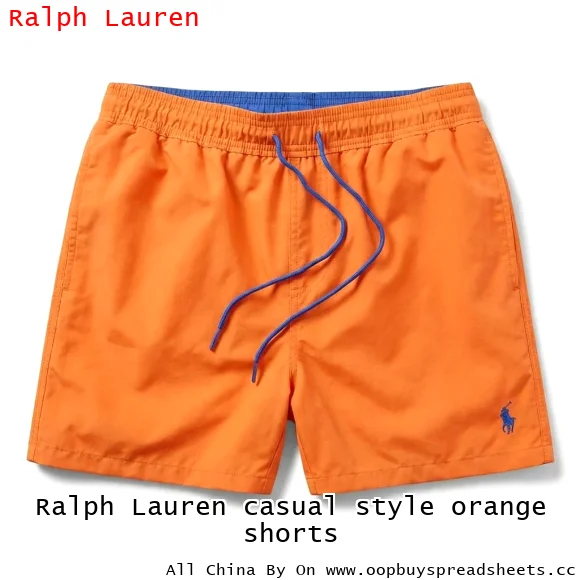 Ralph Lauren casual style orange shorts