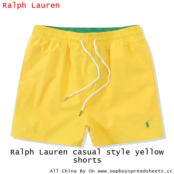 Ralph Lauren casual style yellow shorts