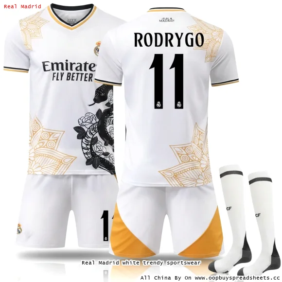 Real Madrid white trendy sportswear