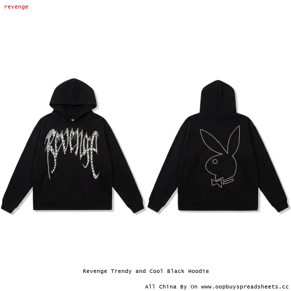 Revenge Trendy and Cool Black Hoodie