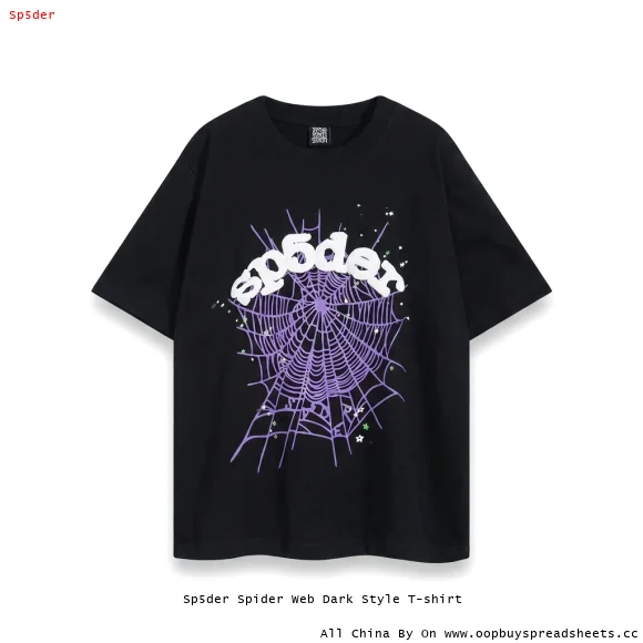 Sp5der Spider Web Dark Style T-shirt