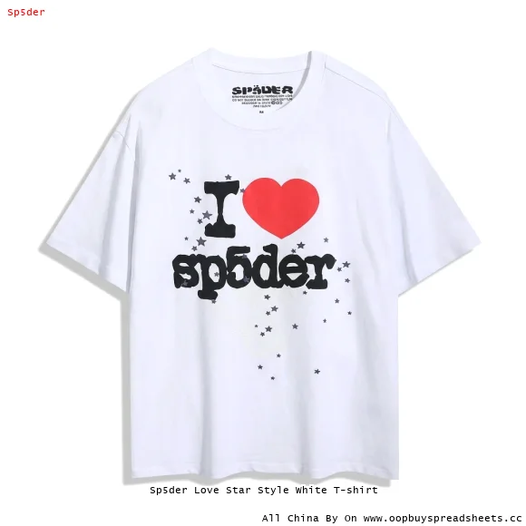 Sp5der Love Star Style White T-shirt