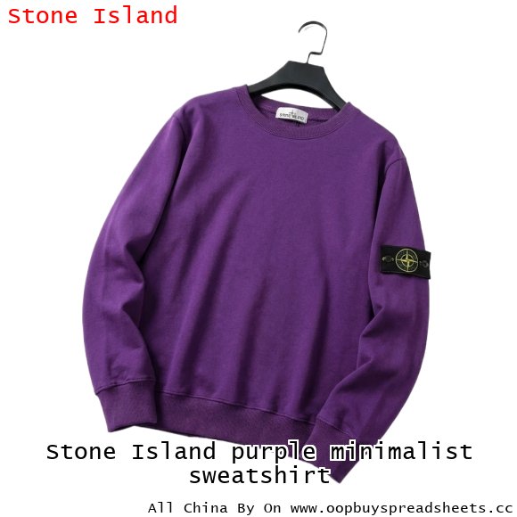 Stone Island purple minimalist sweatshirt