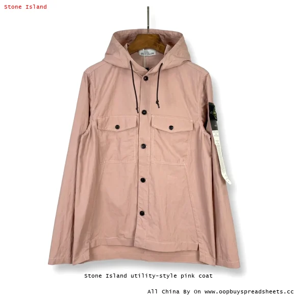 Stone Island utility-style pink coat