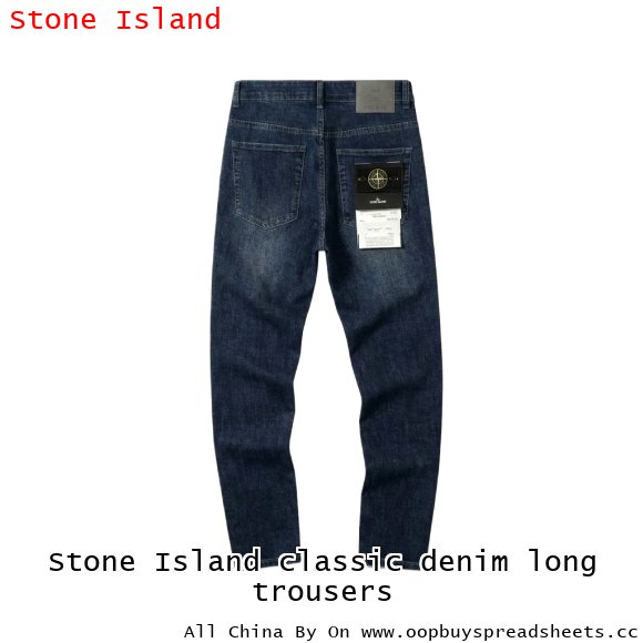 Stone Island classic denim long trousers