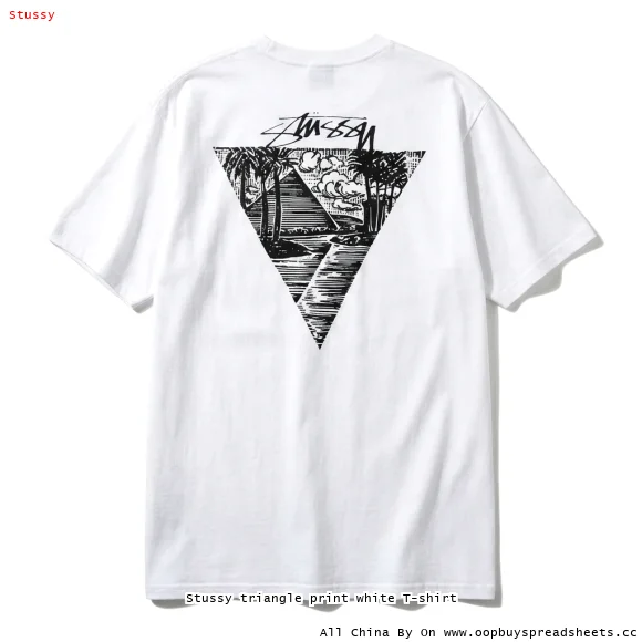 Stussy triangle print white T-shirt