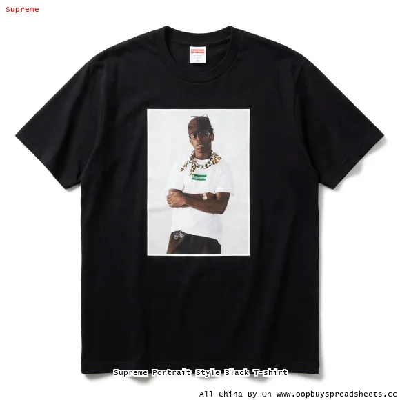 Supreme Portrait Style Black T-shirt