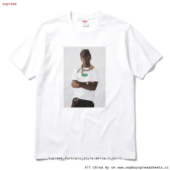 Supreme Portrait Style White T-shirt
