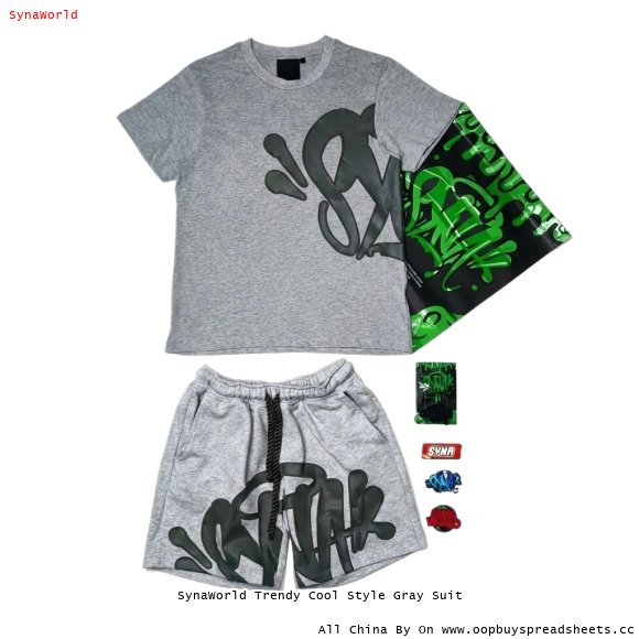 SynaWorld Trendy Cool Style Gray Suit