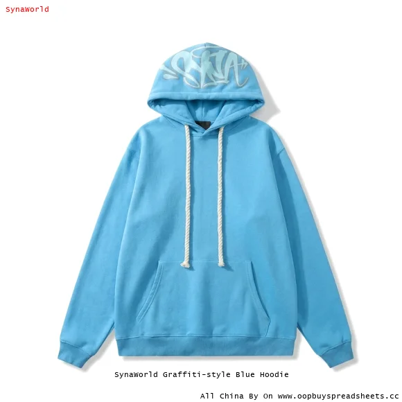 SynaWorld Graffiti-style Blue Hoodie