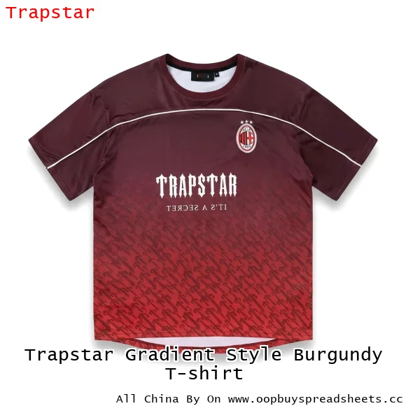 Trapstar Gradient Style Burgundy T-shirt