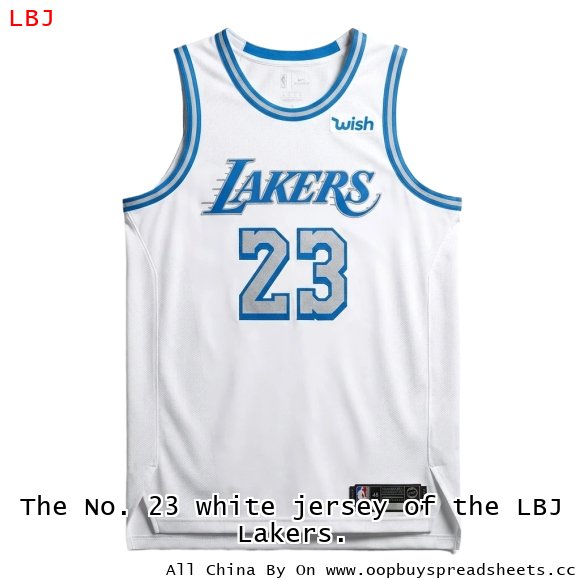 The No. 23 white jersey of the LBJ Lakers.