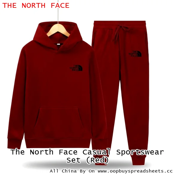 The North Face Casual Sportswear Set (Red)