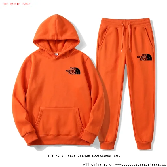 The North Face orange sportswear set