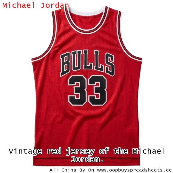 Vintage red jersey of the Michael Jordan.