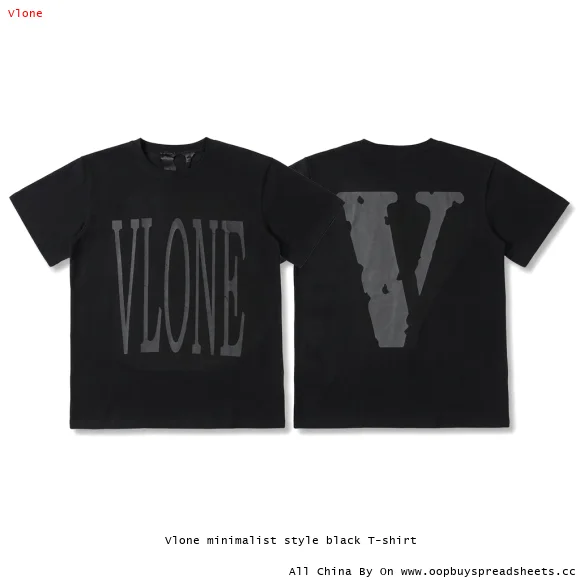 Vlone minimalist style black T-shirt