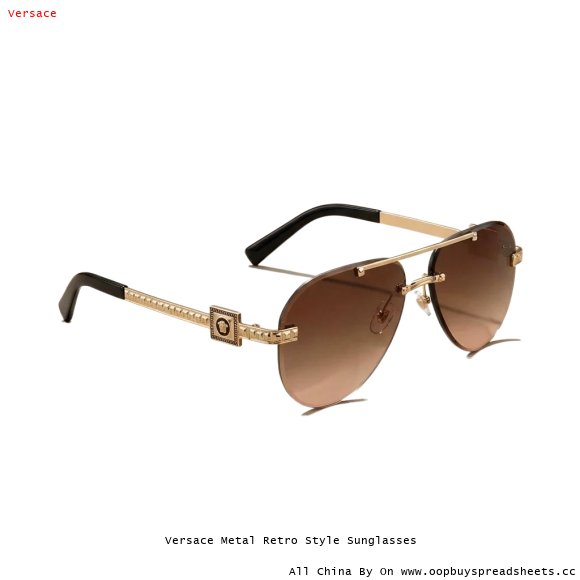 Versace Metal Retro Style Sunglasses