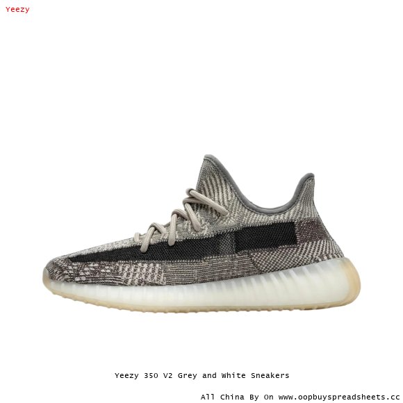 Yeezy 350 V2 Grey and White Sneakers