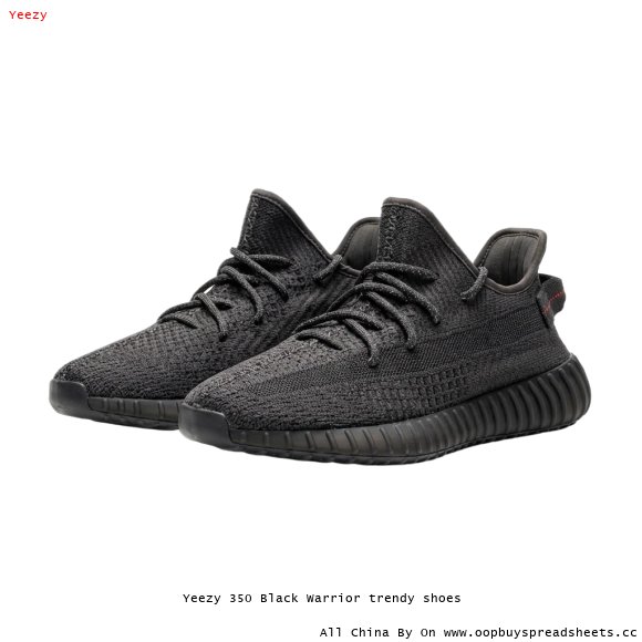 Yeezy 350 Black Warrior trendy shoes