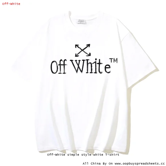 Off-White simple style white T-shirt