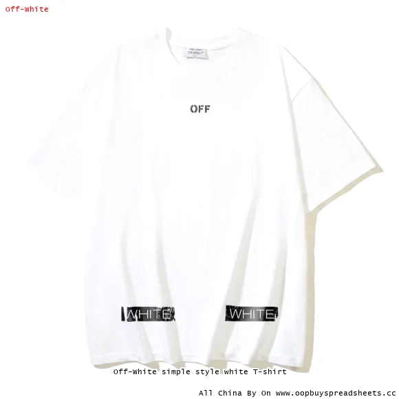 Off-White simple style white T-shirt