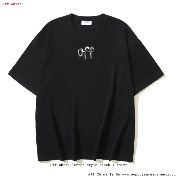 Off-White letter-style black T-shirt