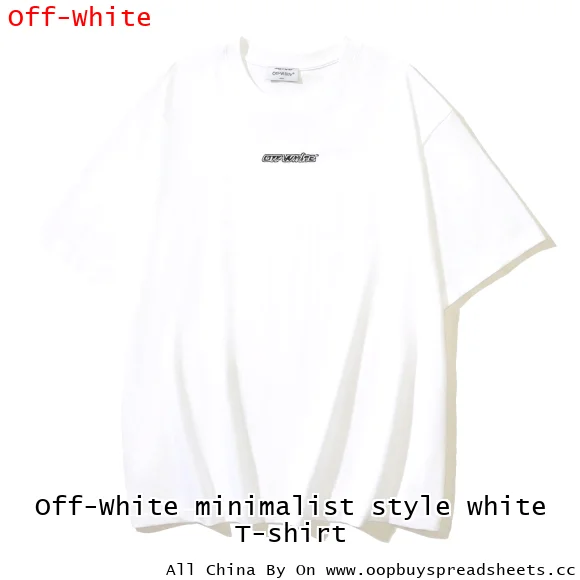 Off-White minimalist style white T-shirt