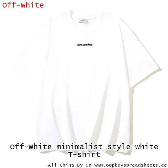 Off-White minimalist style white T-shirt