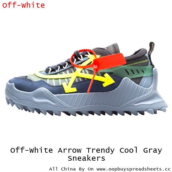 Off-White Arrow Trendy Cool Gray Sneakers