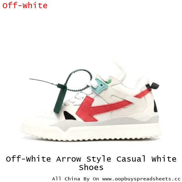 Off-White Arrow Style Casual White Shoes