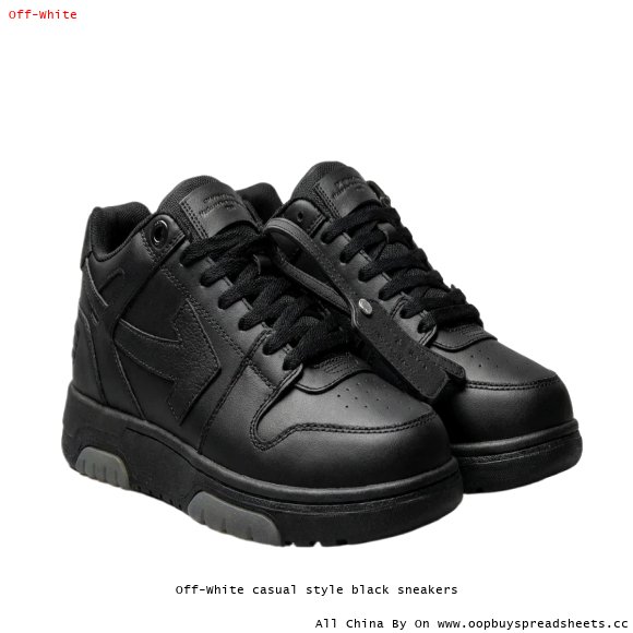 Off-White casual style black sneakers