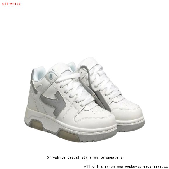 Off-White casual style white sneakers