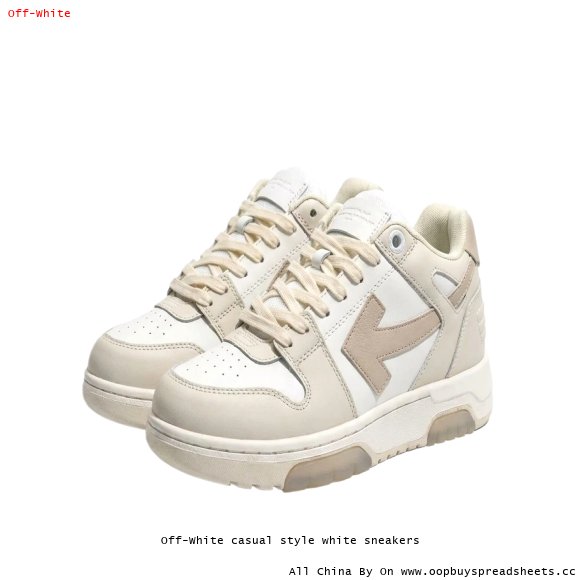 Off-White casual style white sneakers