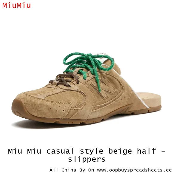 Miu Miu casual style beige half - slippers