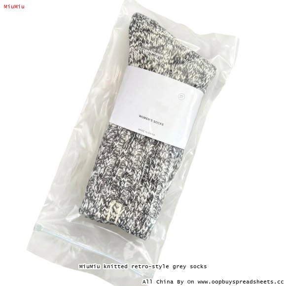 MiuMiu knitted retro-style grey socks