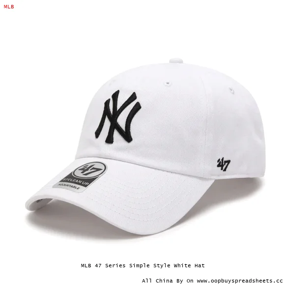 MLB 47 Series Simple Style White Hat