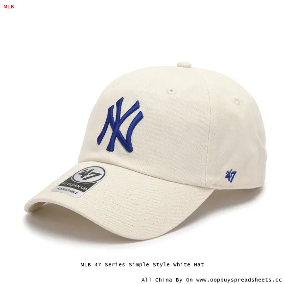 MLB 47 Series Simple Style White Hat