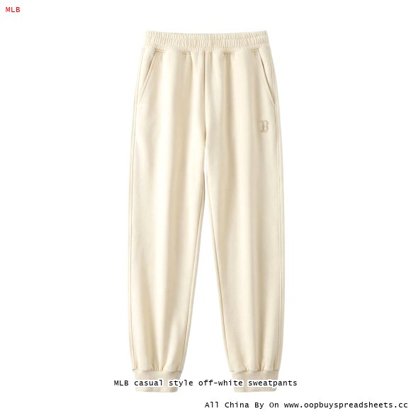MLB casual style off-white sweatpants