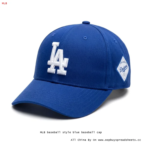 MLB baseball style blue baseball cap