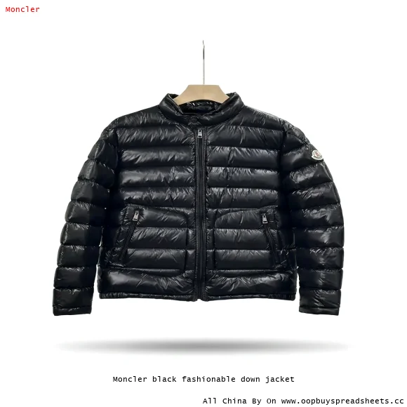 Moncler black fashionable down jacket