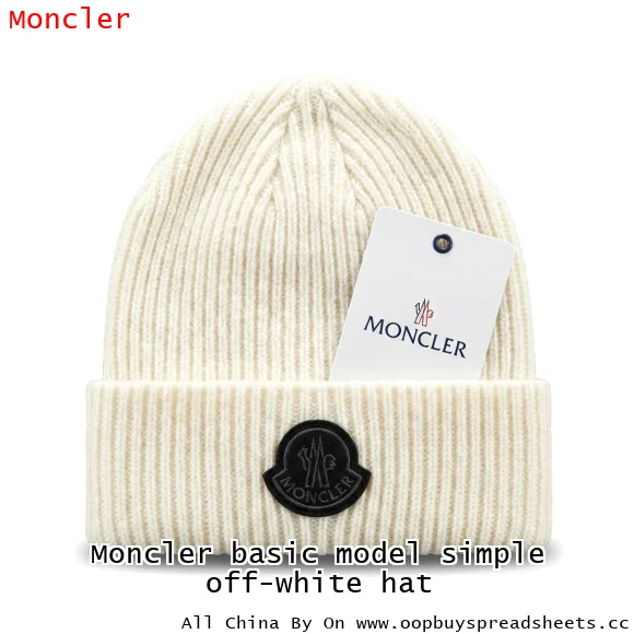 Moncler basic model simple off-white hat